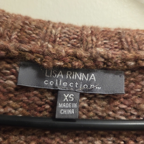 Lisa Rinna Collection Cowl Neck Sweater - Rich Brown - Picture 7 of 12